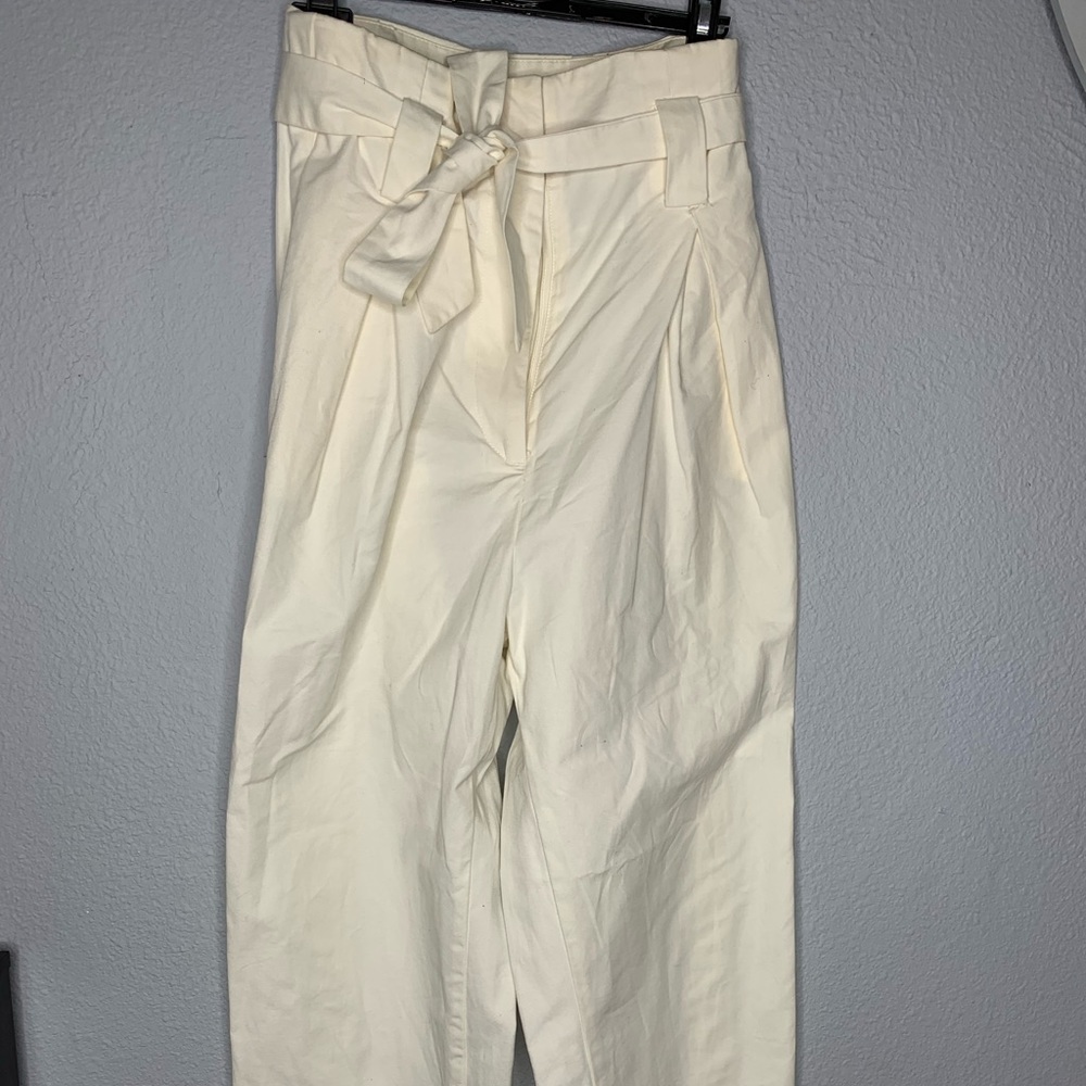 Cream White ankle pants